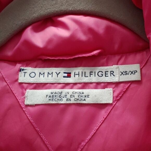 Tommy Hilfiger pink gray white ski  puffer Sz XS EUC - Picture 7 of 7